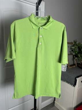 Pro Tour Men's Performance Golf Polo Shirt Green Short Sleeve Size Medium#311